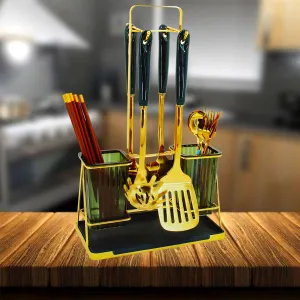Square Double Barrel Tableware Rack