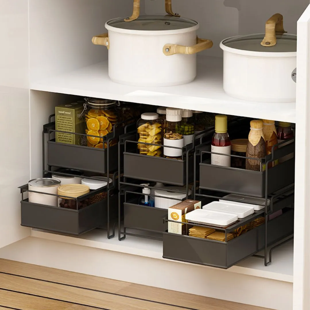 Stackable Pull Out Multipurpose Drawer Rack L