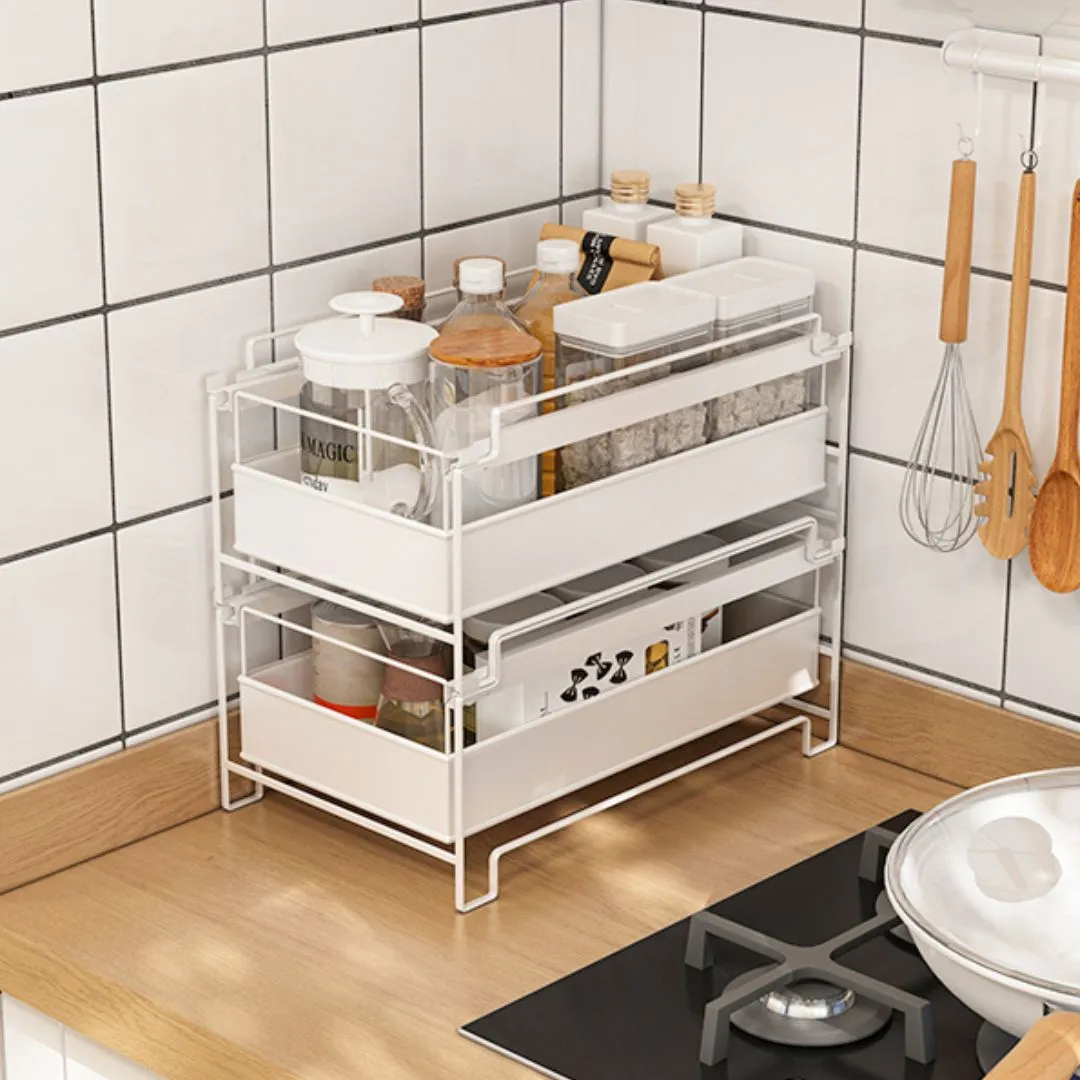 Stackable Pull Out Multipurpose Drawer Rack L