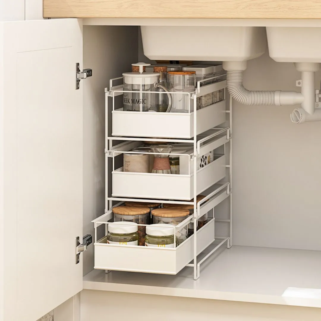 Stackable Pull Out Multipurpose Drawer Rack L