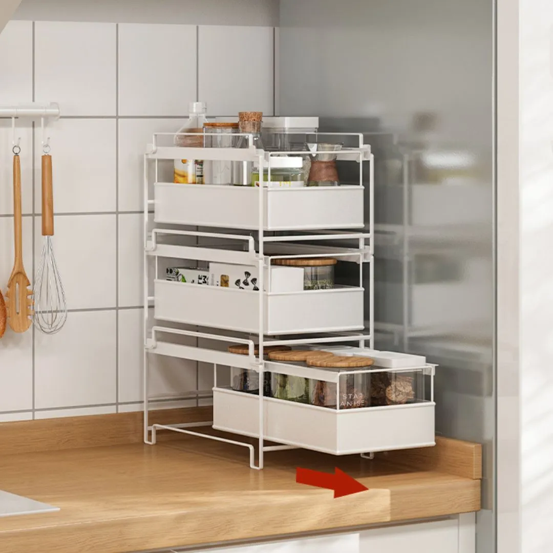 Stackable Pull Out Multipurpose Drawer Rack L