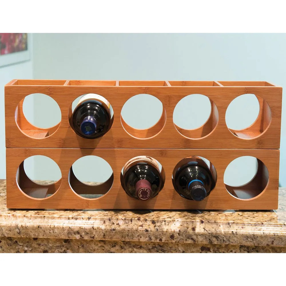 Stackable Wine Rack - Bamboo