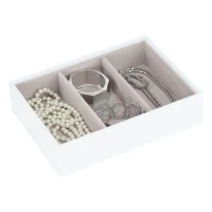 Stackers Classic 3 Compartment Deep Jewellery Tray White