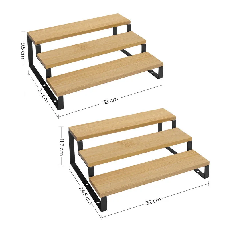 Stacko Adjustable Storage Rack (Black) - Set Of Two