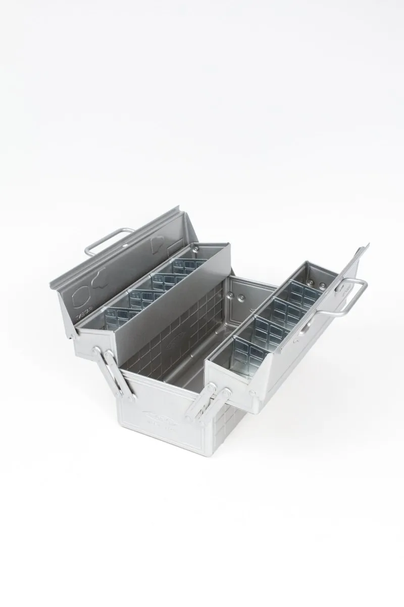 Steel Two-Stage Toolbox - 35cm - Silver