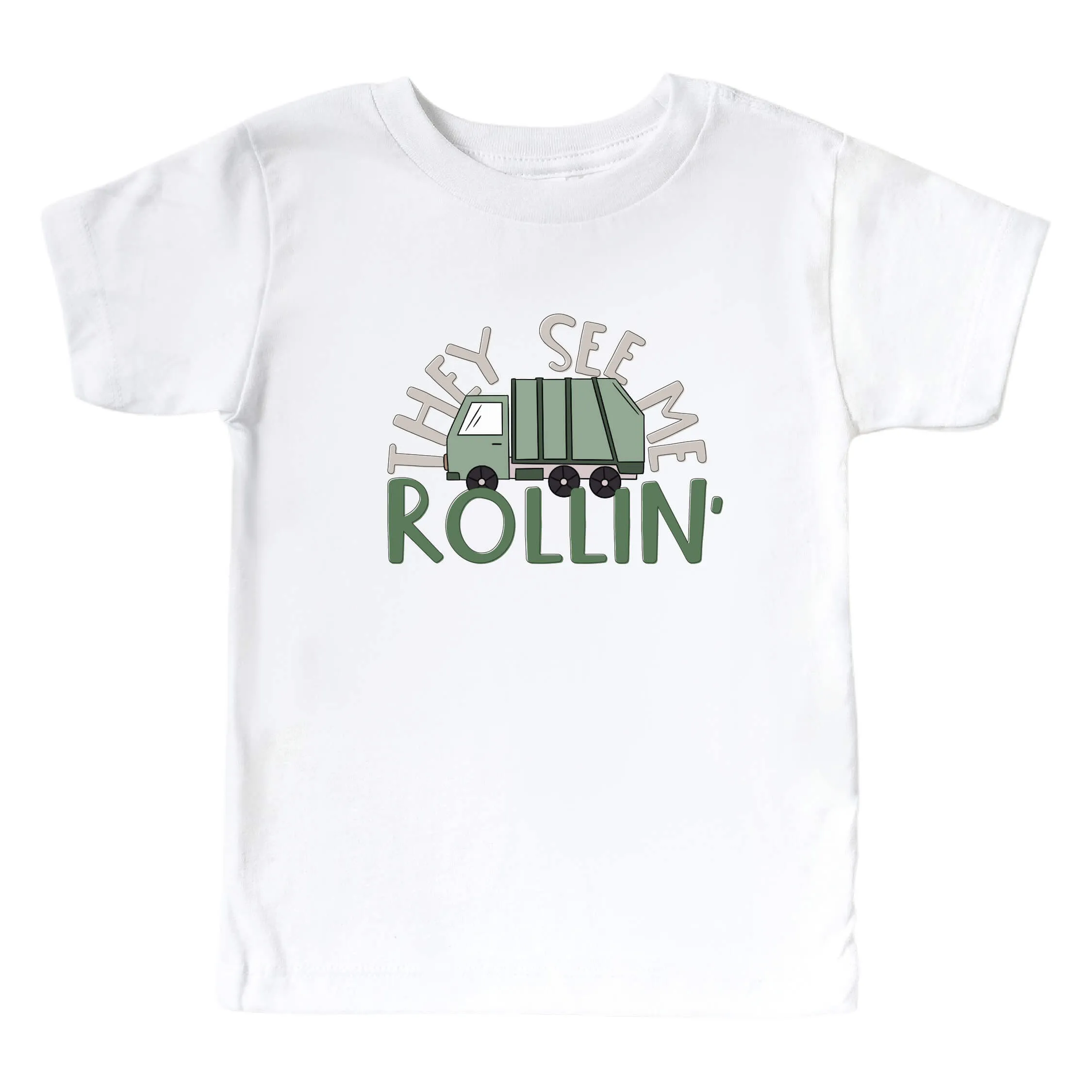 They See Me Rollin' Kids Graphic Tee | White