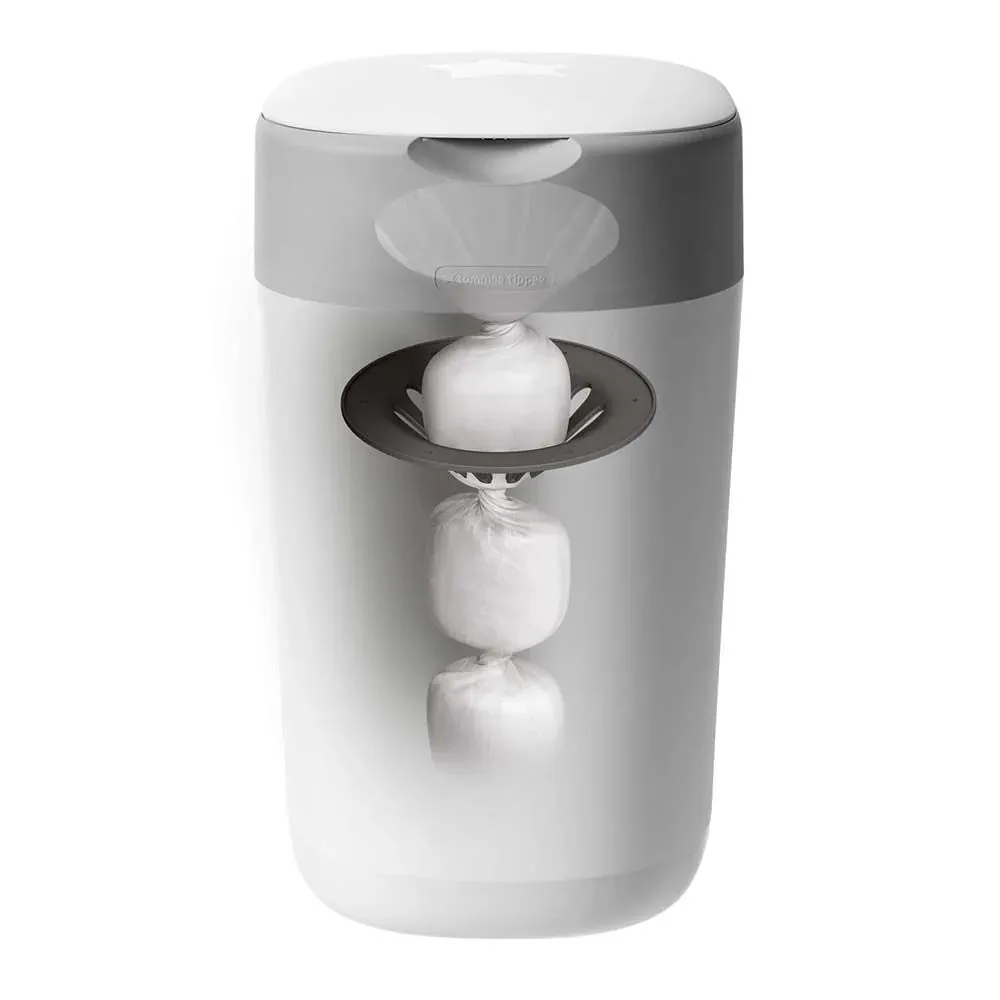 Tommee Tippee Twist And Click Advanced Nappy Bin, White