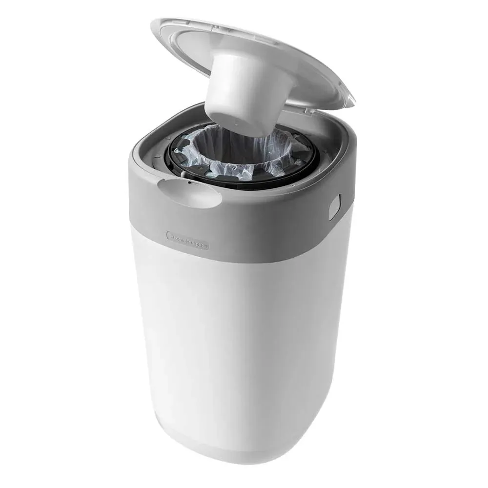 Tommee Tippee Twist And Click Advanced Nappy Bin, White