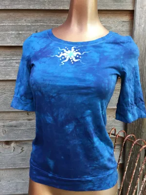 Turquoise and Blue Star Sale Basket Top
