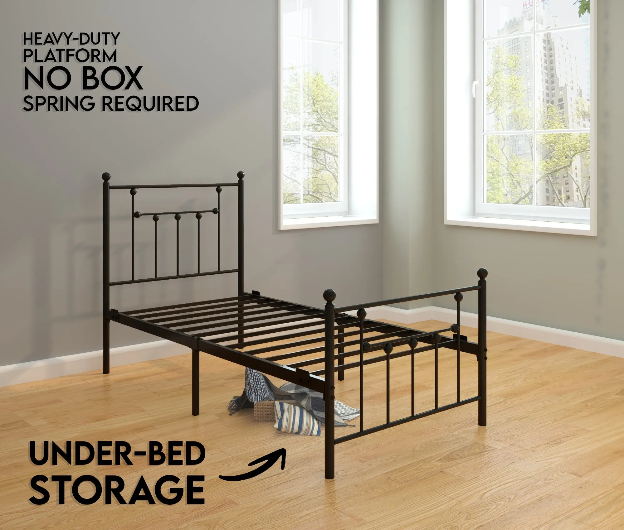 Victorian Bed Frame - Black