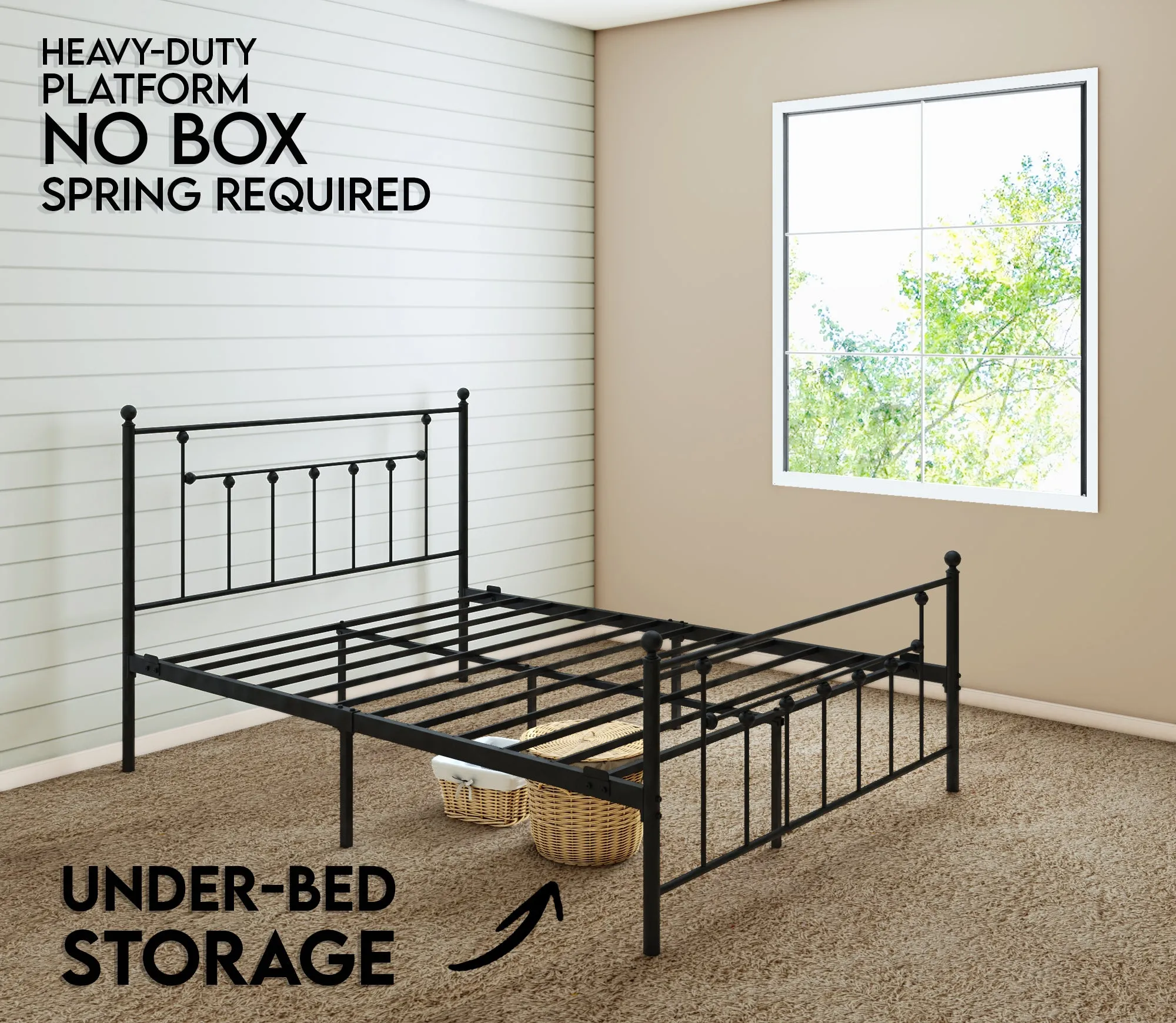 Victorian Bed Frame - Black