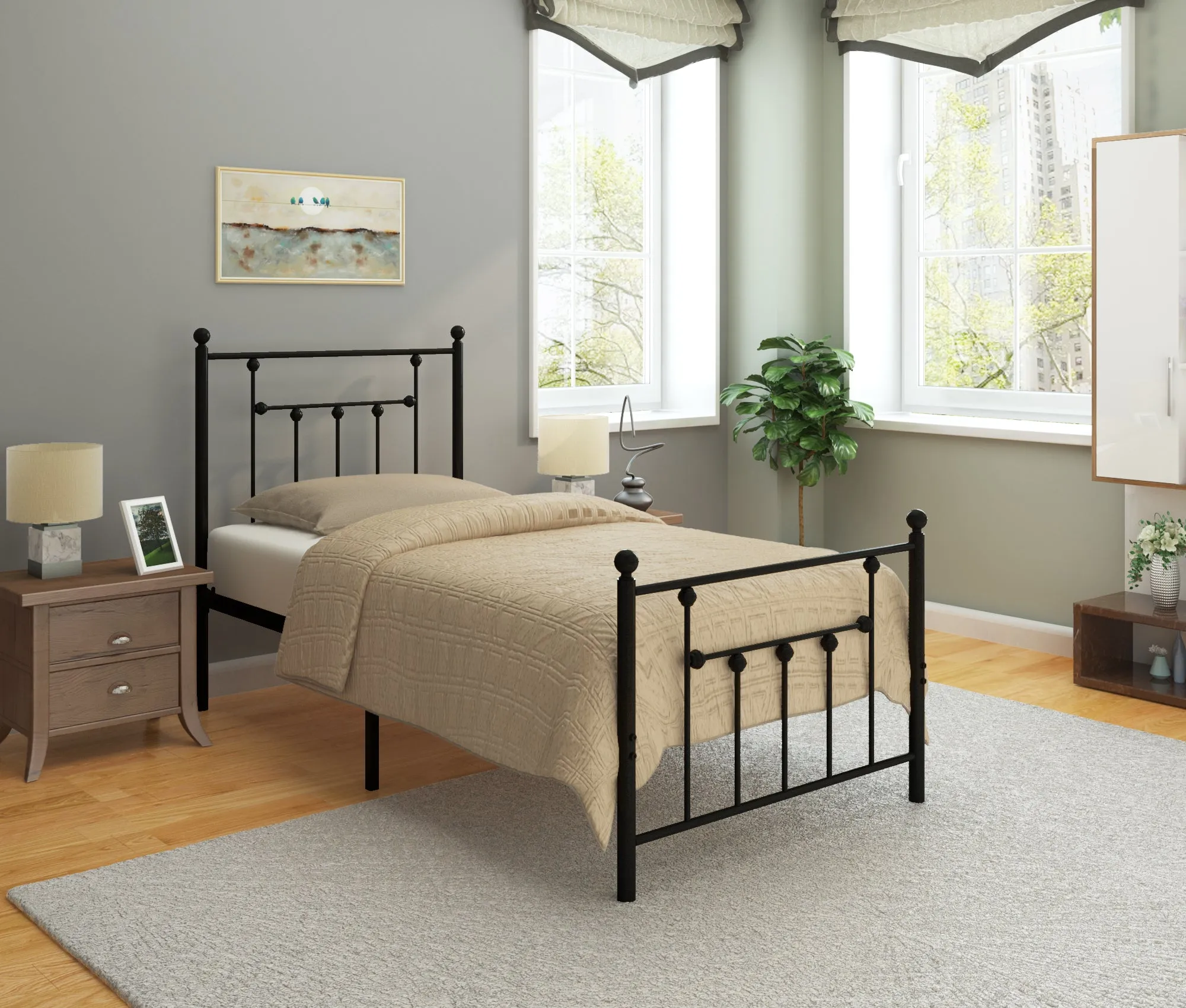 Victorian Bed Frame - Black