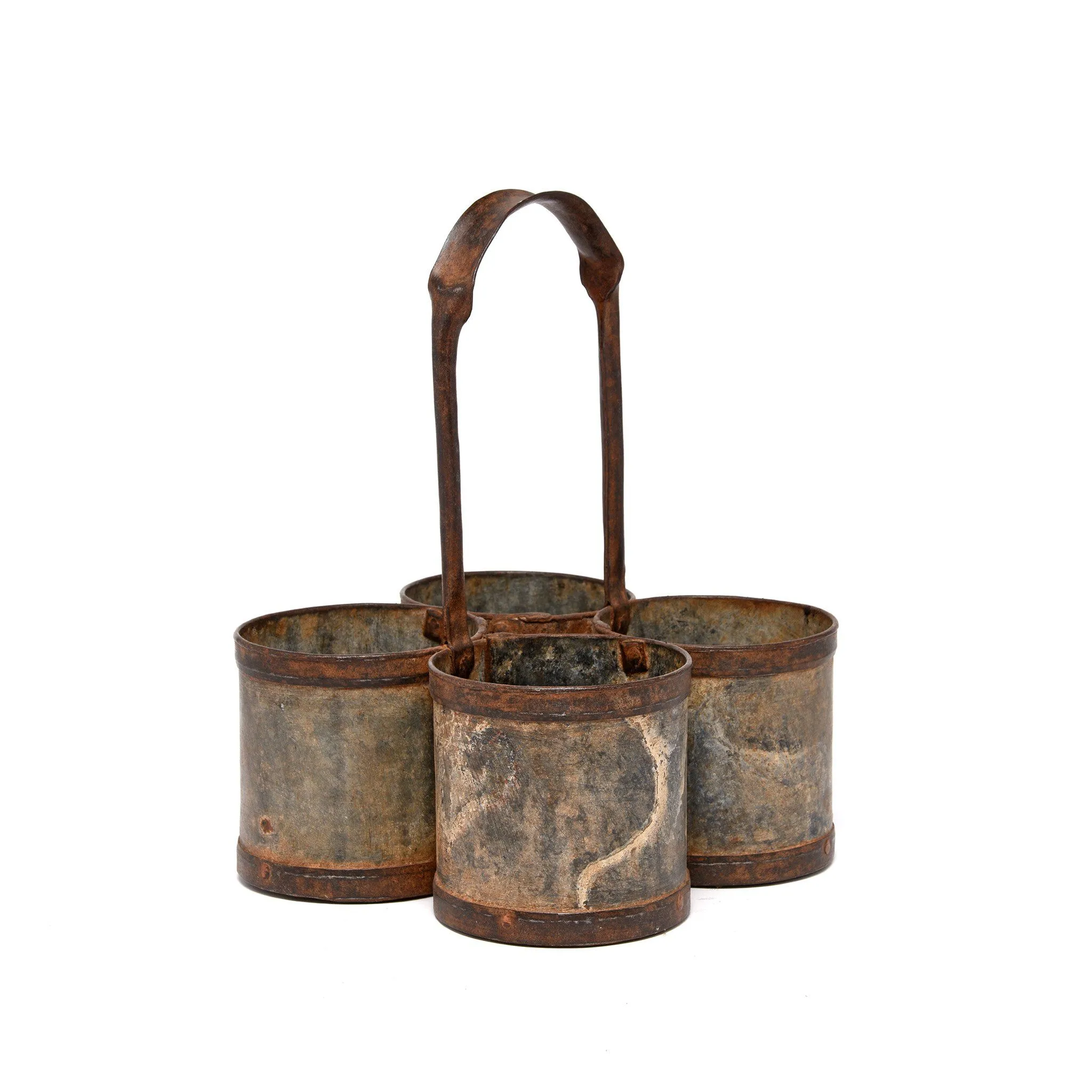 Vintage 4 Way Iron Bottle Carrier - Ca 1950