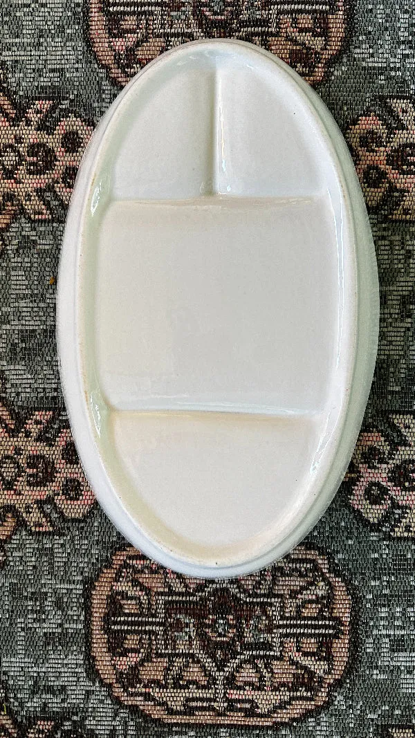 Vintage Divided Dish, Indian Tree Pattern