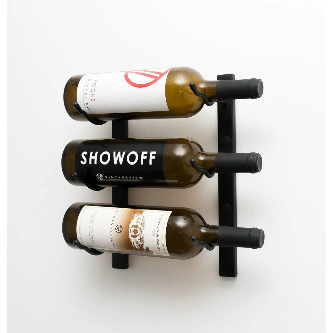 VintageView - W Series 1 – 305mm Wall Mounted Metal Wine Rack (3-9 bottles)