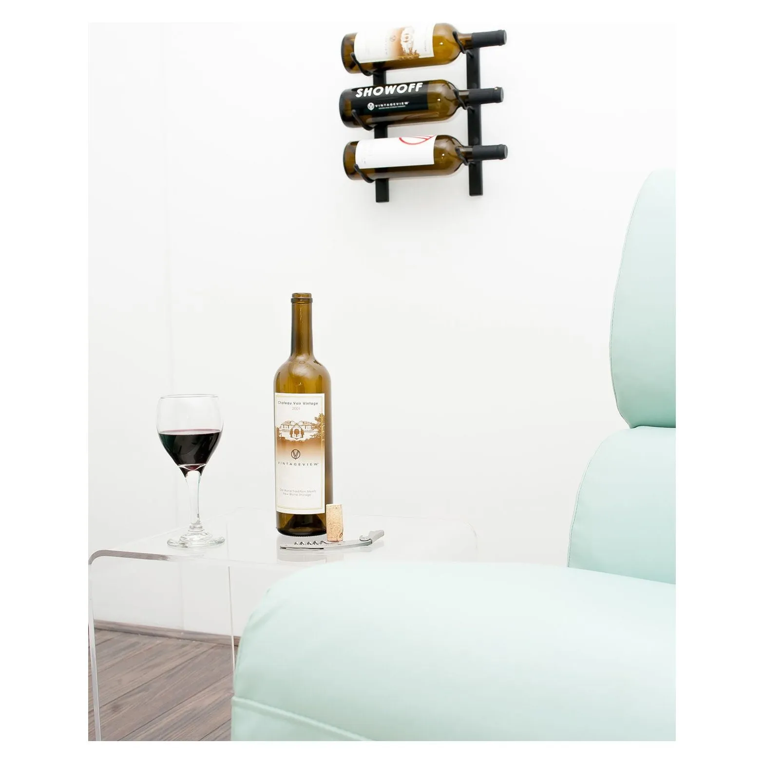 VintageView - W Series 1 – 305mm Wall Mounted Metal Wine Rack (3-9 bottles)