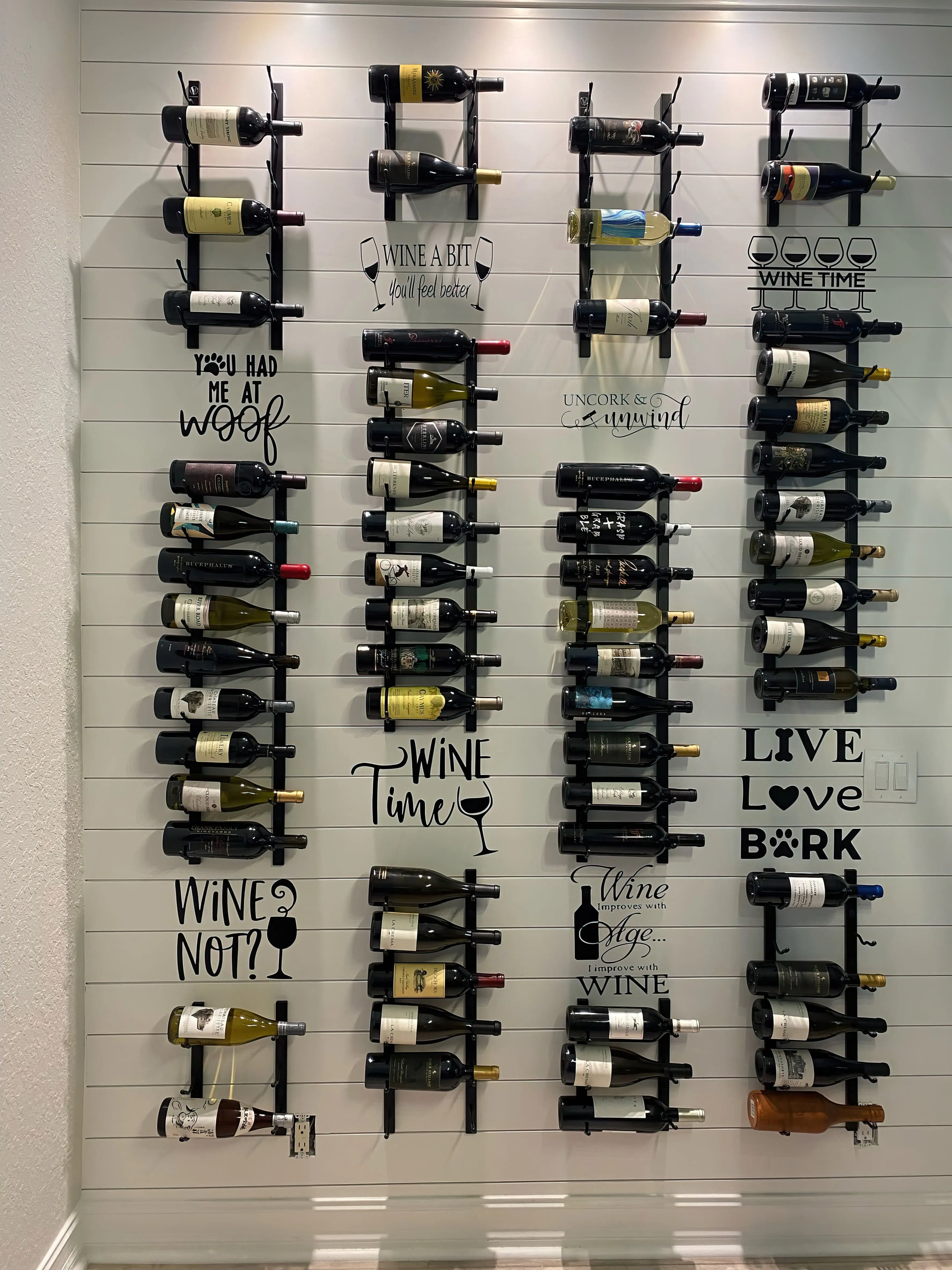 W Series 2ft Wall Mounted Wine Rack (18 bottles - Triple Depth)