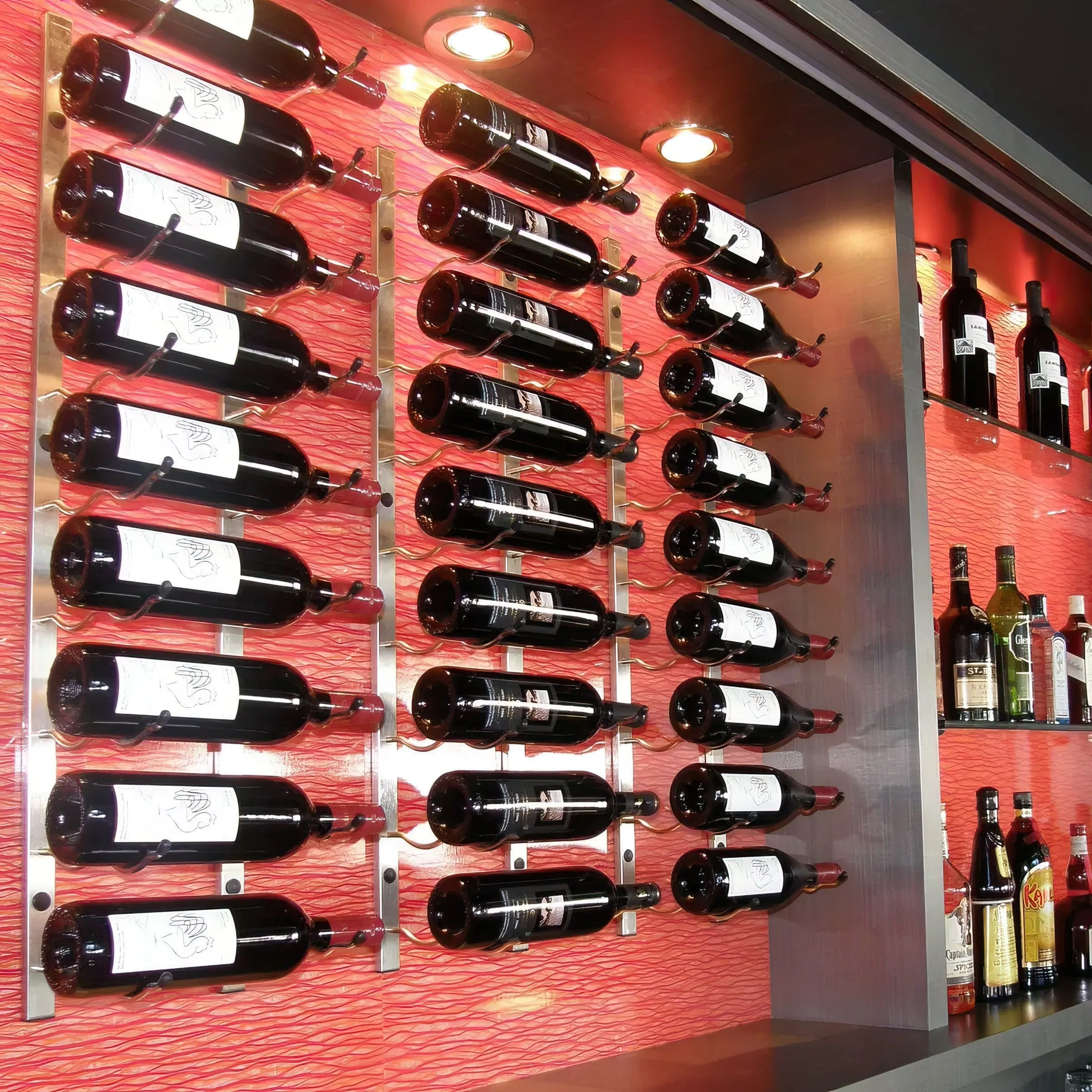 W Series 3ft Wall Mounted Wine Rack (18 bottles - Double Depth)