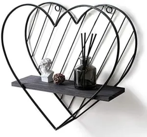 Wall Shelf Metal Floating Shelves Heart Design