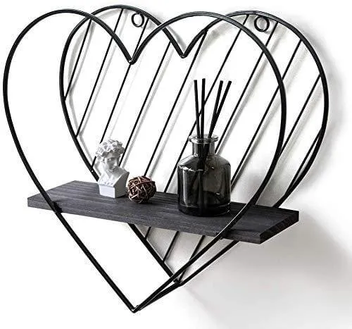 Wall Shelf Metal Floating Shelves Heart Design