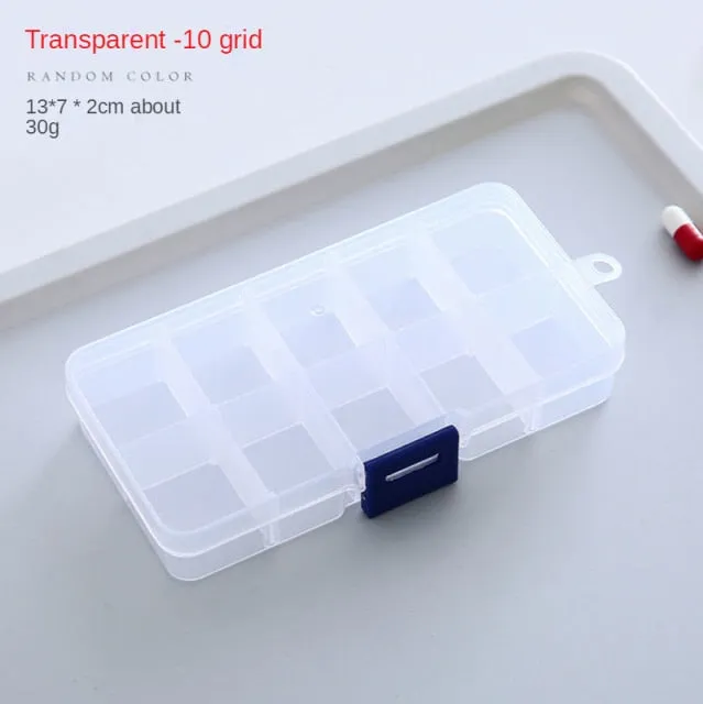 Weekly 7 Days Medicine Pill Storage Case Box Weekly Medicine Case Plastic Fishing Lure Spoon Hook Bait Tackle Box Fishhook Box