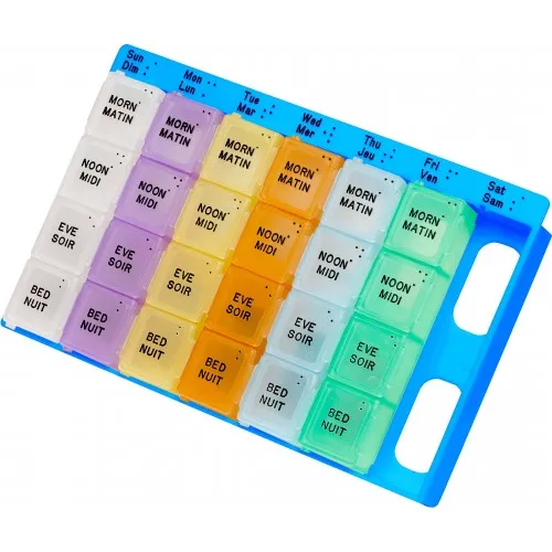 WEEKLY PILL PLANNER W/ 4X DAILY SECTIONS