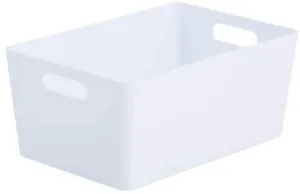 Wham Bam Ice White Plastic Studio Storage Baskets Office Home & Kitchen Tidy Organiser