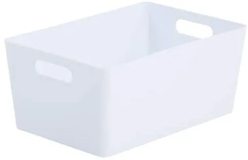 Wham Bam Ice White Plastic Studio Storage Baskets Office Home & Kitchen Tidy Organiser