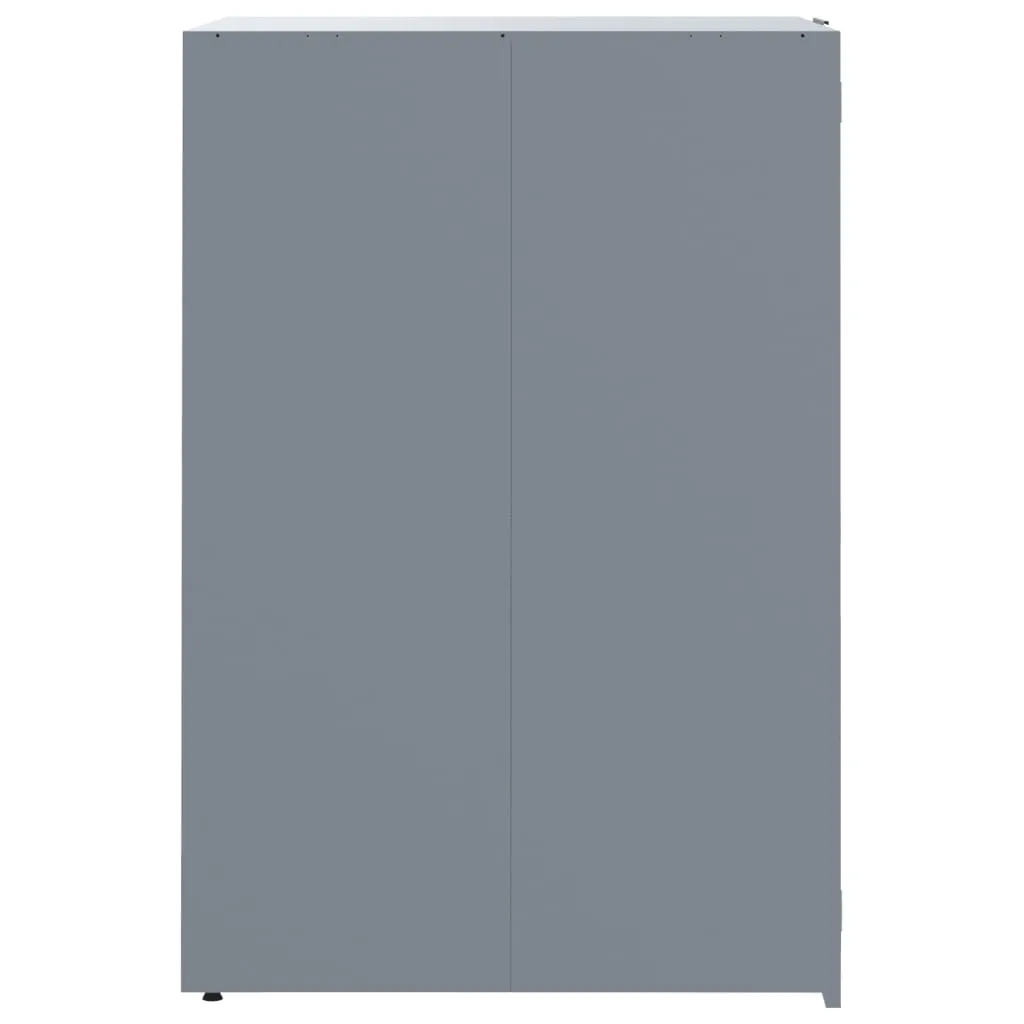Wheelie Bin Storage for 2 Bins Grey 138x79x117 cm Steel